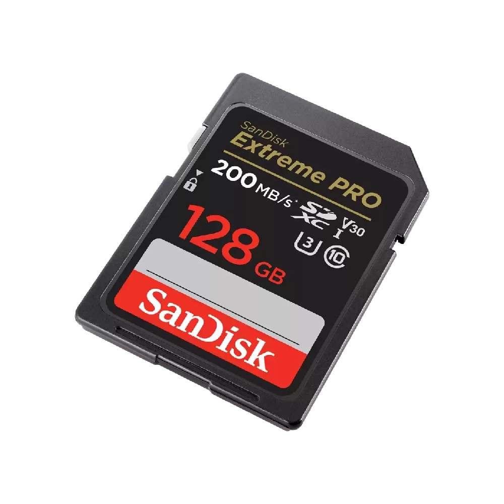 Sandisk Extreme Pro SD Card UHS-I 128GB Class V30 (DSLR and Mirrorless Cameras) view 2